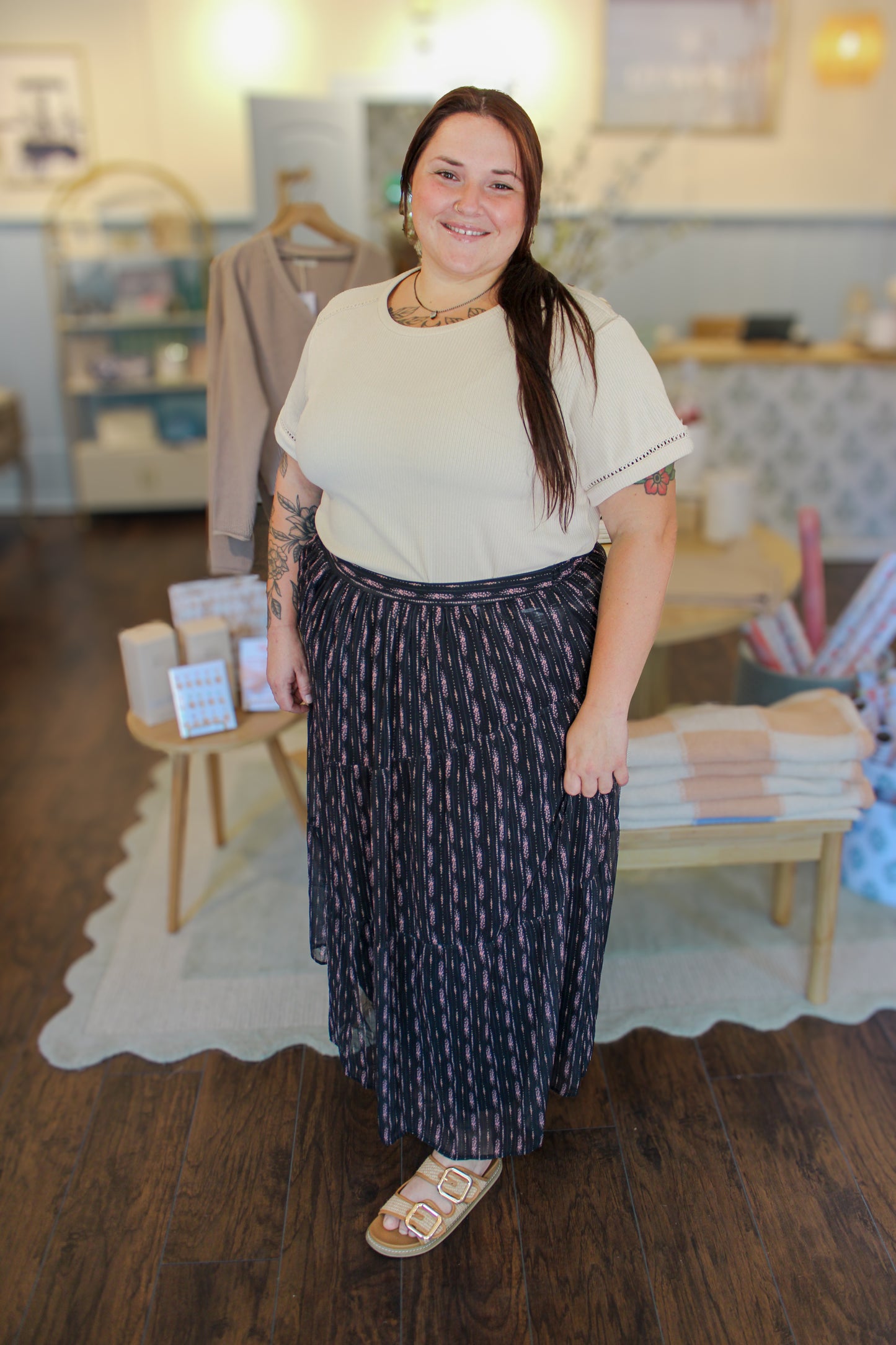 MAIVE TIERED MAXI SKIRT (EXTENDED SIZING)