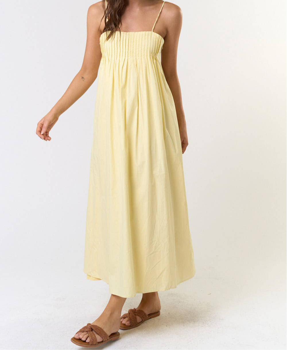 PLEATED MAXI DRESS