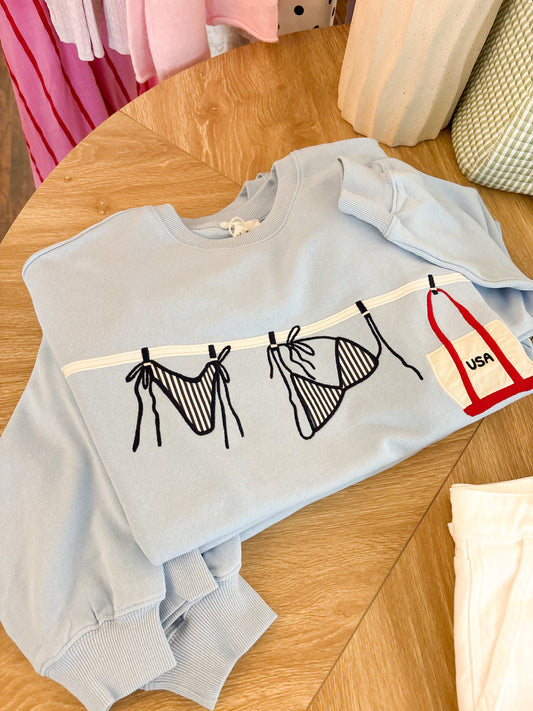 POOLSIDE GRAPHIC SWEATSHIRT