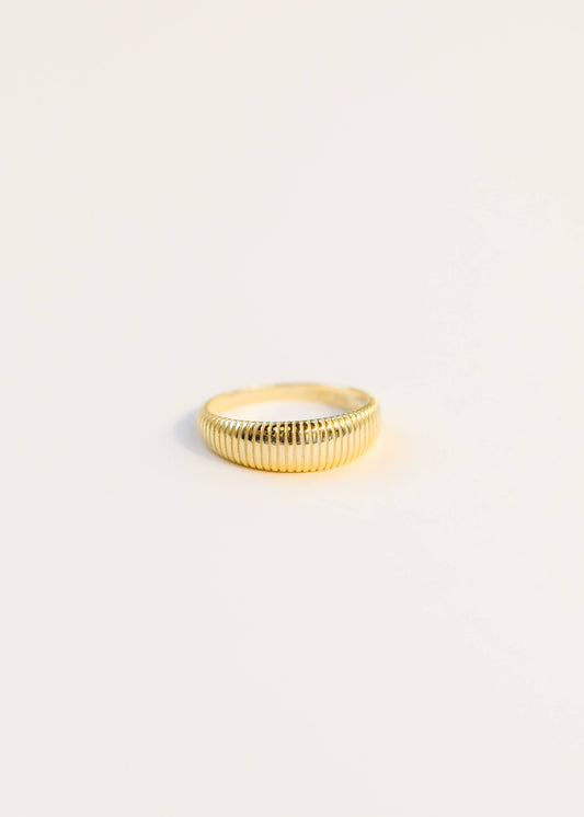 RIDGED GOLD RING