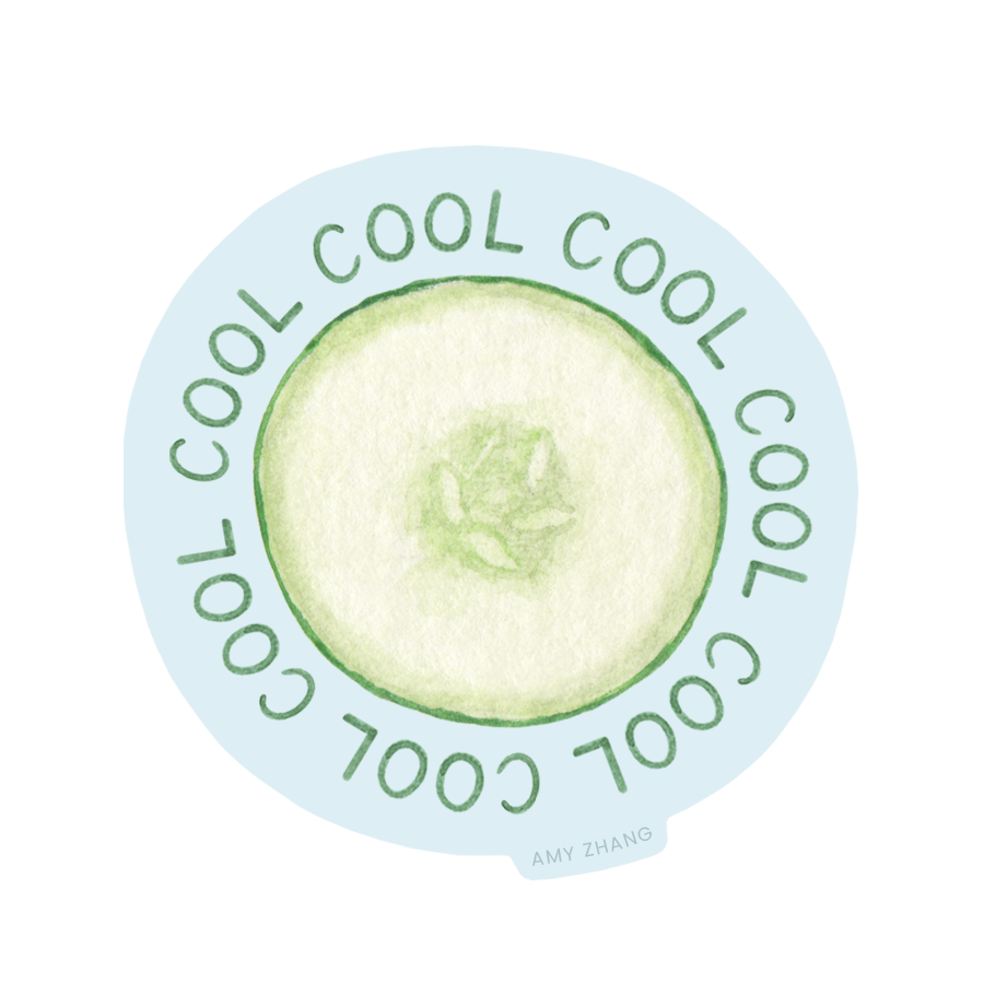 COOL AS A CUCUMBER STICKER