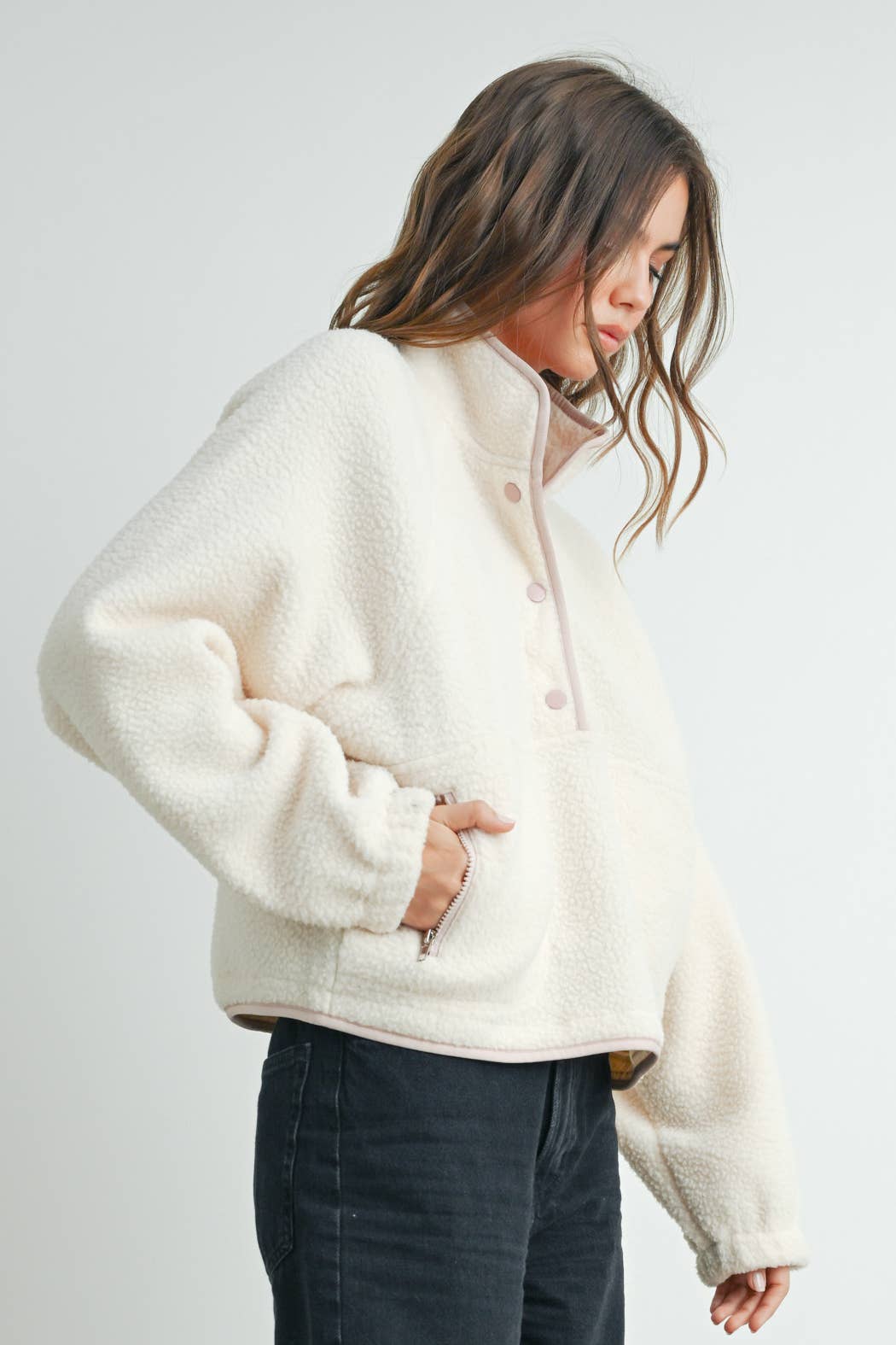 THE WINTER BREAK BUTTON FLEECE PULLOVER