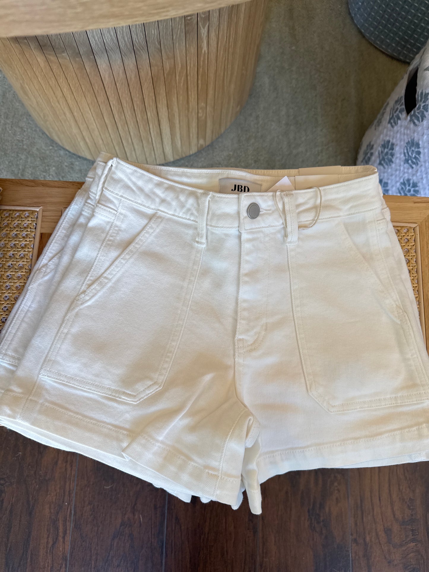 THE GABRIELLA WHITE DENIM SHORT