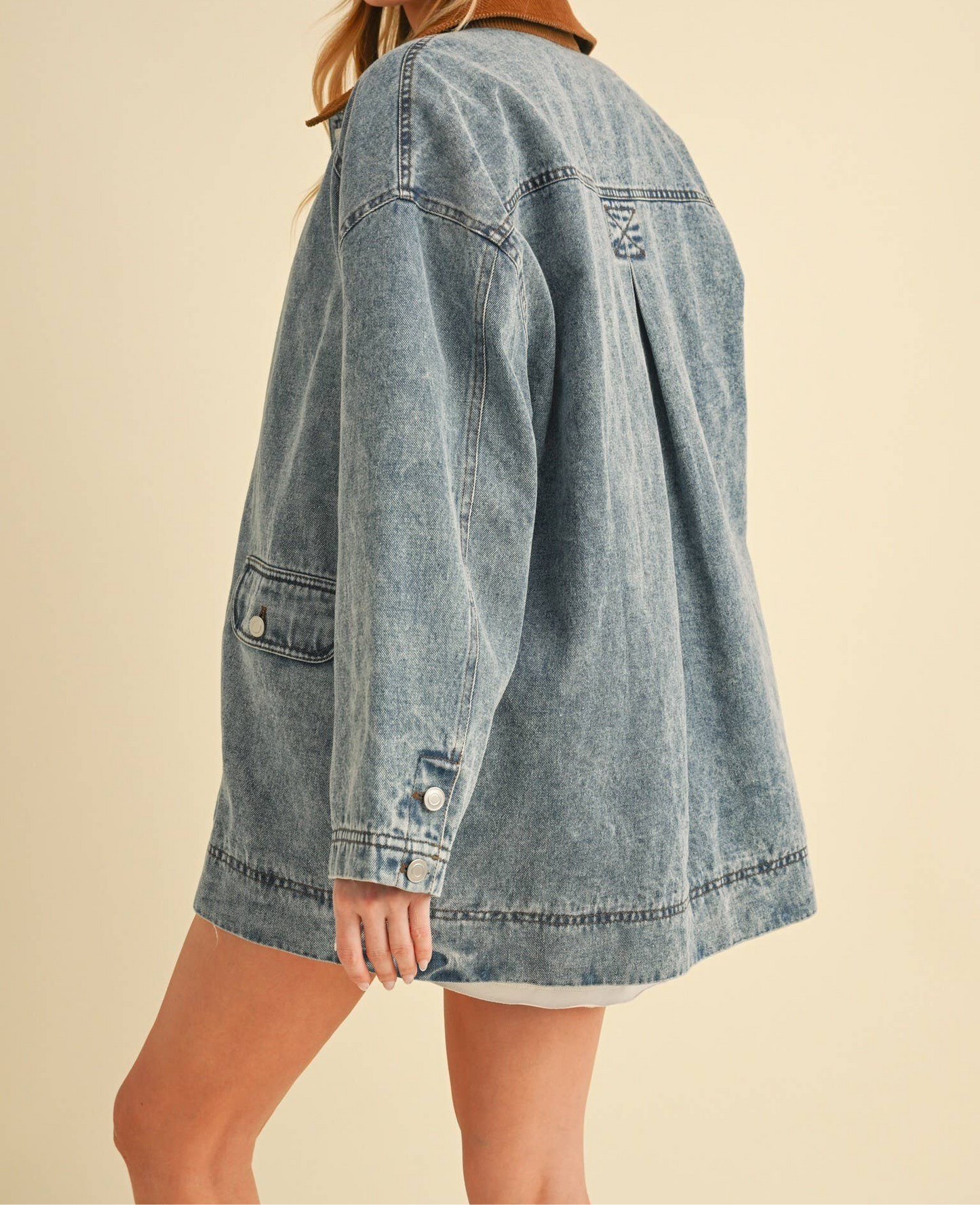 CORDUROY COLLAR DENIM JACKET