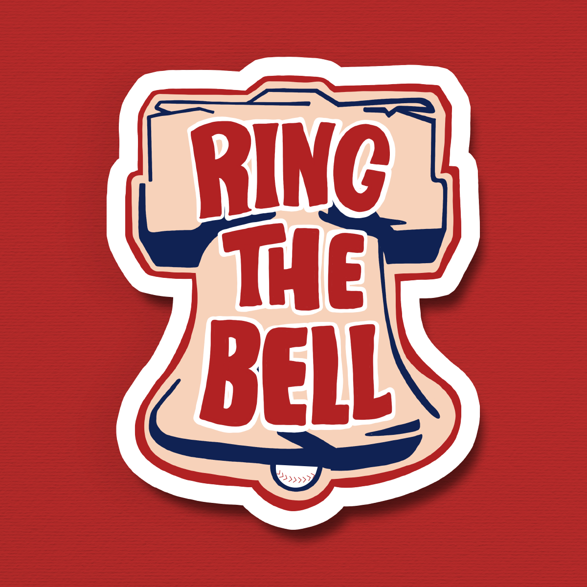 PHILADELPHIA PHILLIES BASEBALL RING THE BELL STICKER