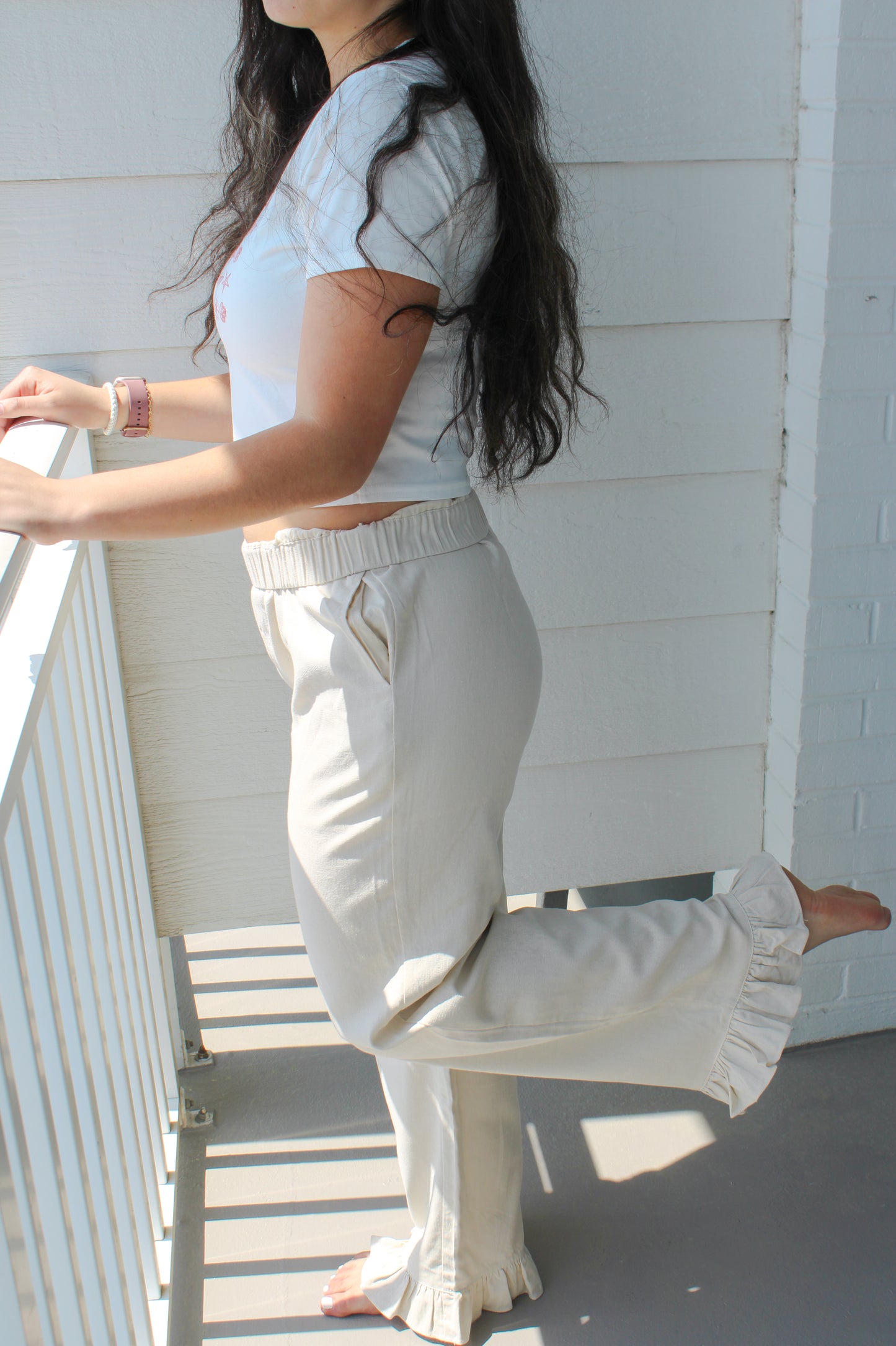 BY THE BAY RUFFLE HEM PANT