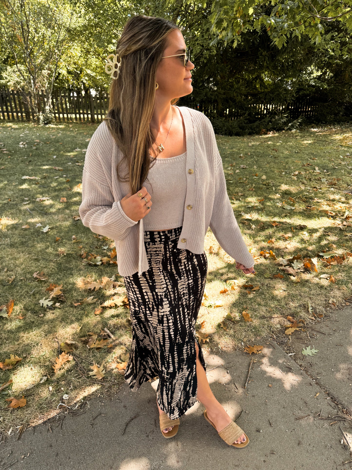 THIS IS IT PATTERN MAXI SKIRT