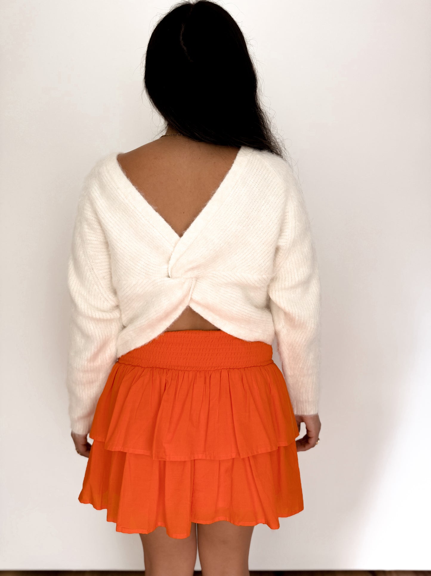 TWISTED REVERSIBLE SWEATER TOP