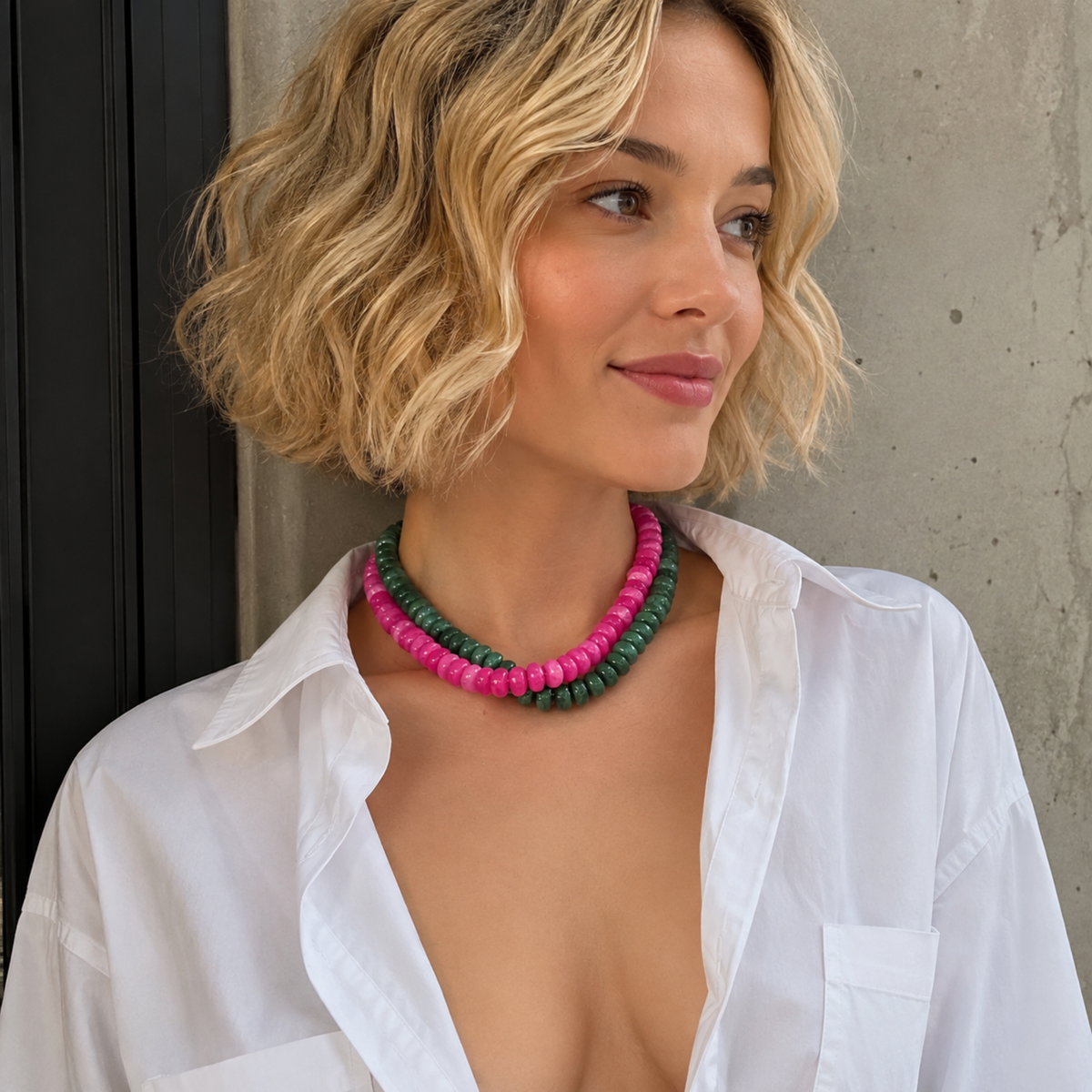 BEADED STATEMENT NECKLACE