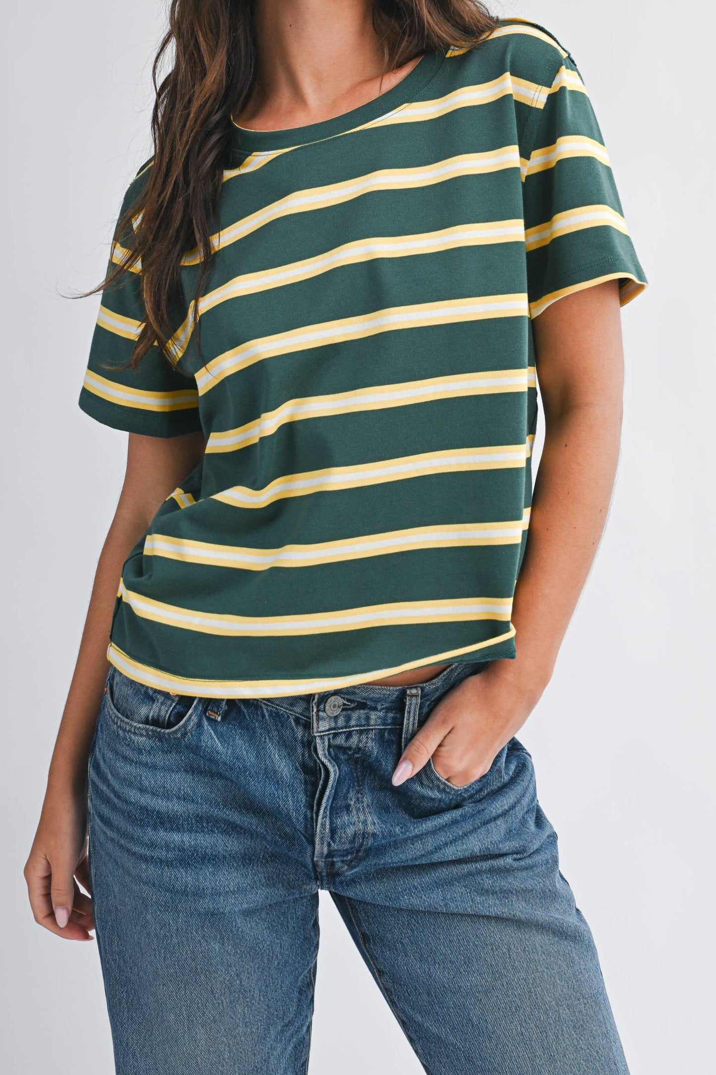 MACIE STRIPED SHORT SLEEVE TEE