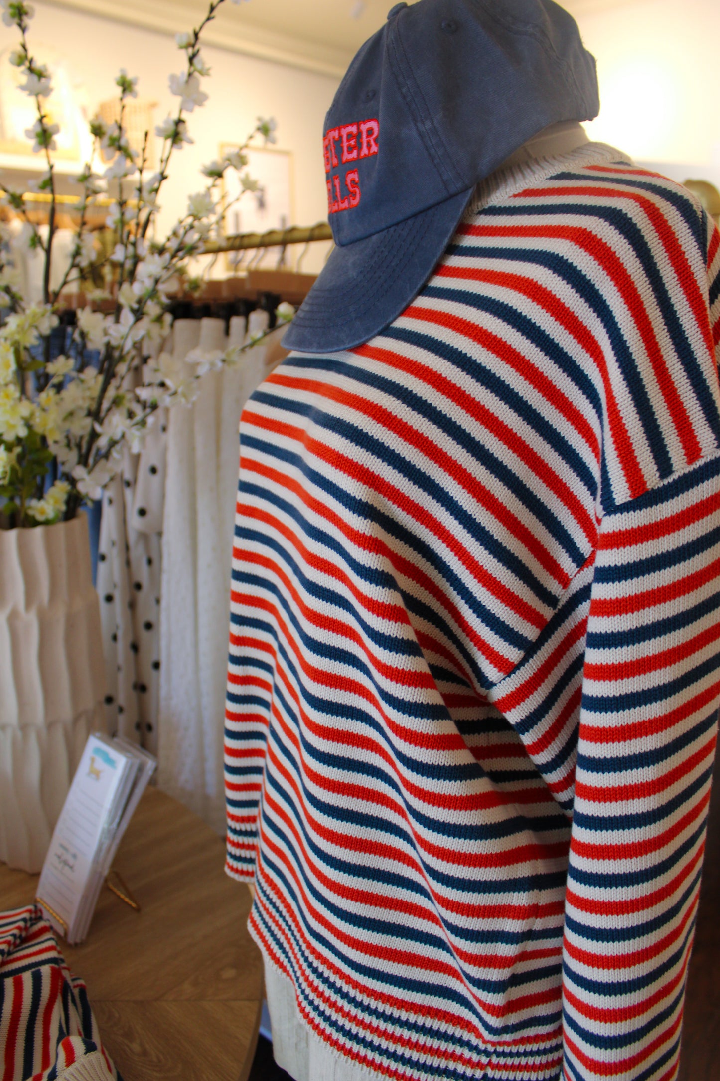 HIDDEN COVE WOVEN STRIPED PULLOVER