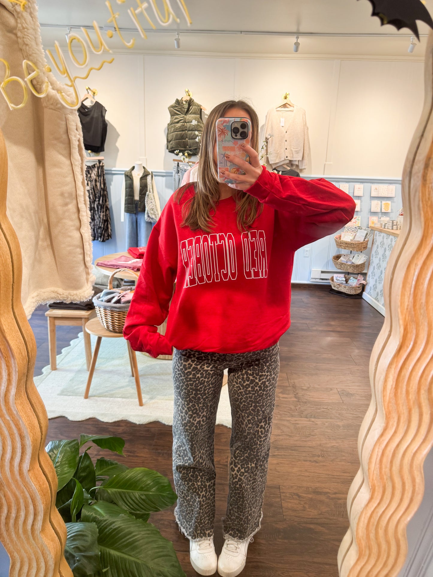 PHILADELPHIA PHILLIES RED OCTOBER CREW NECK