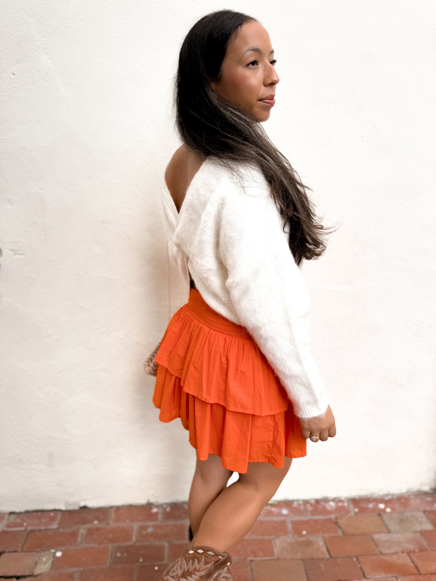 TWISTED REVERSIBLE SWEATER TOP