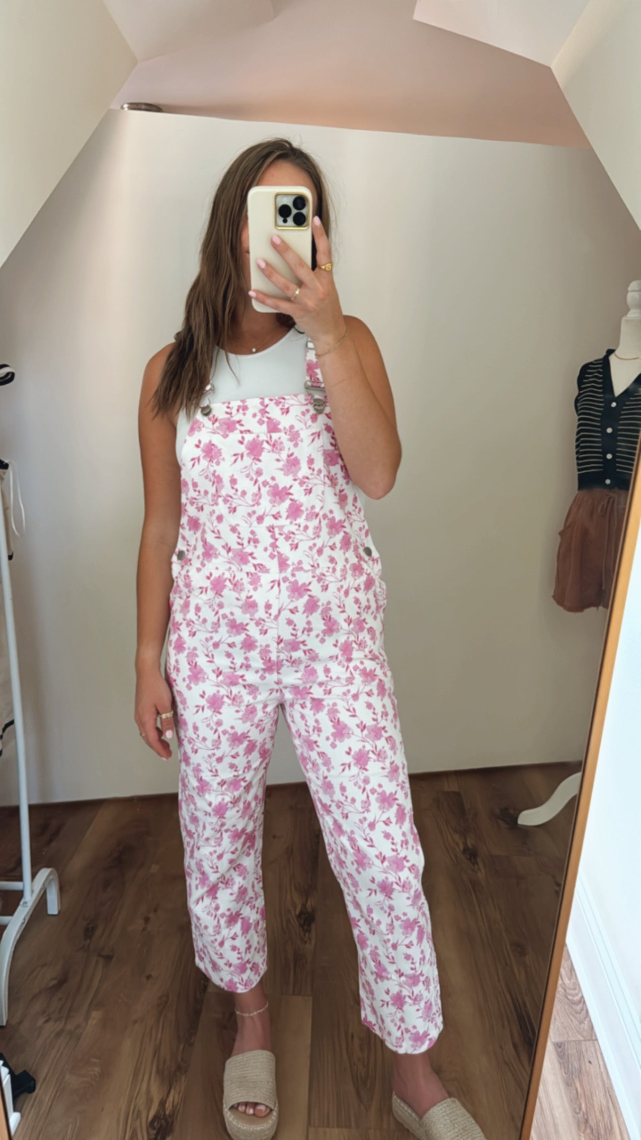 FLORAL OVERALLS JUMPSUIT