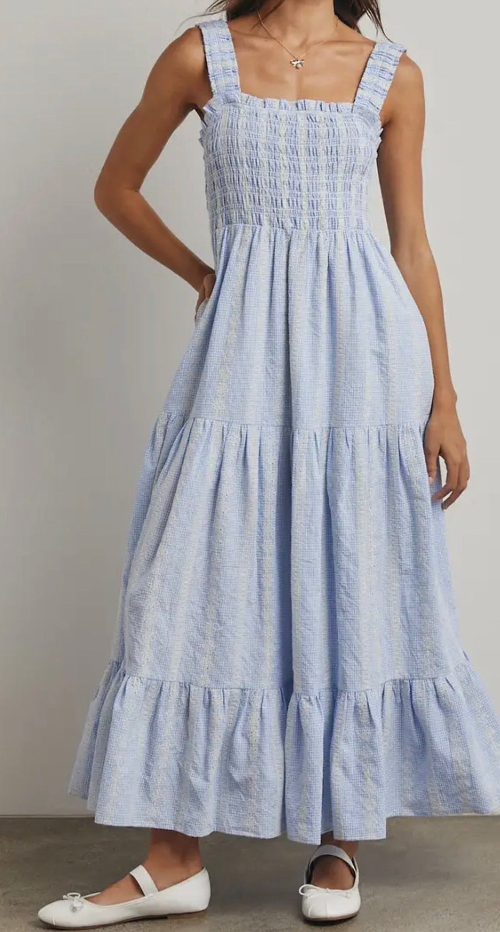 SOFT SKY WOVEN DRESS
