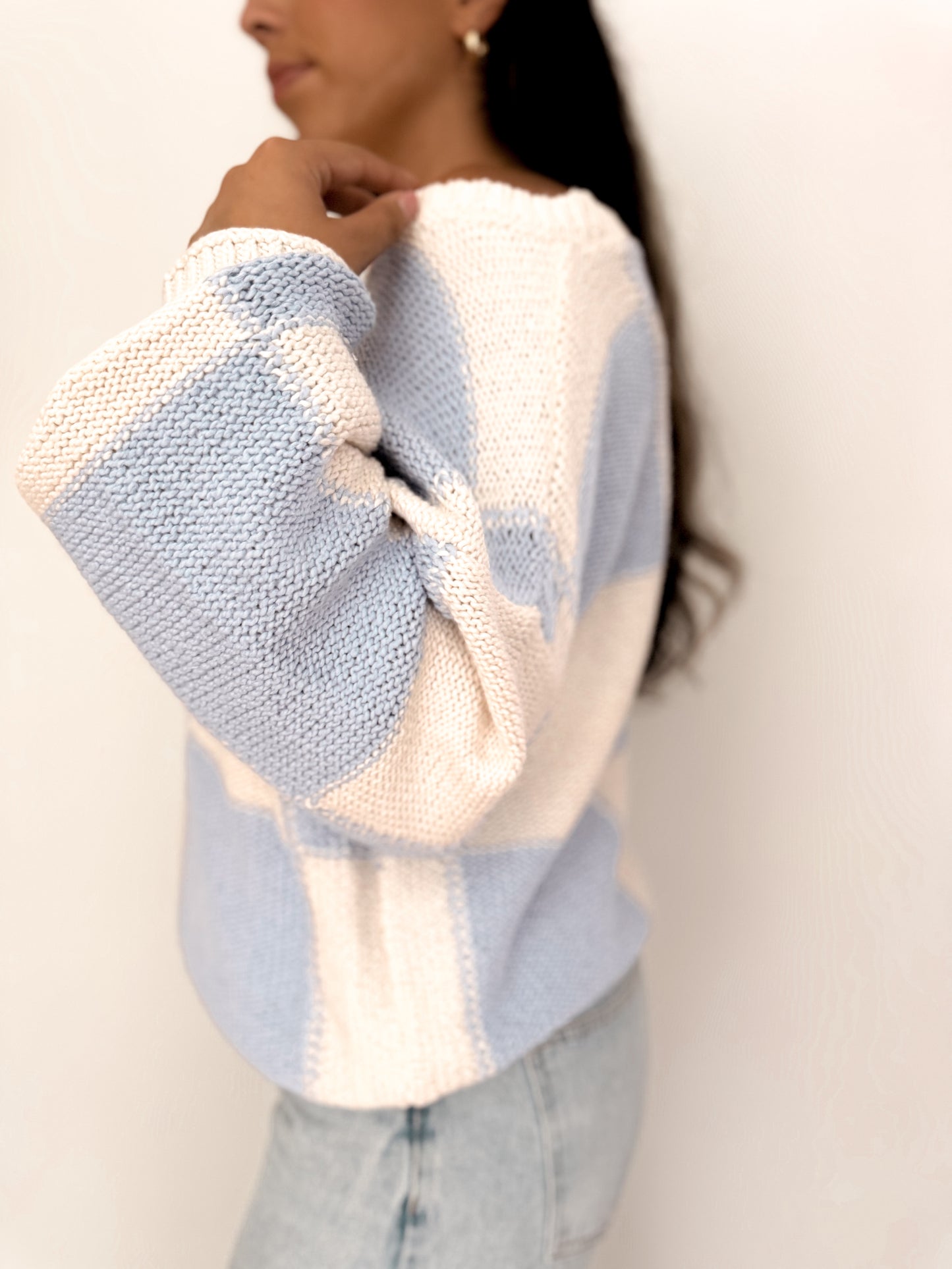 CHASING DREAMS GINGHAM SWEATER
