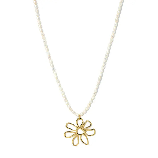 FLORAL PEARL NECKLACE