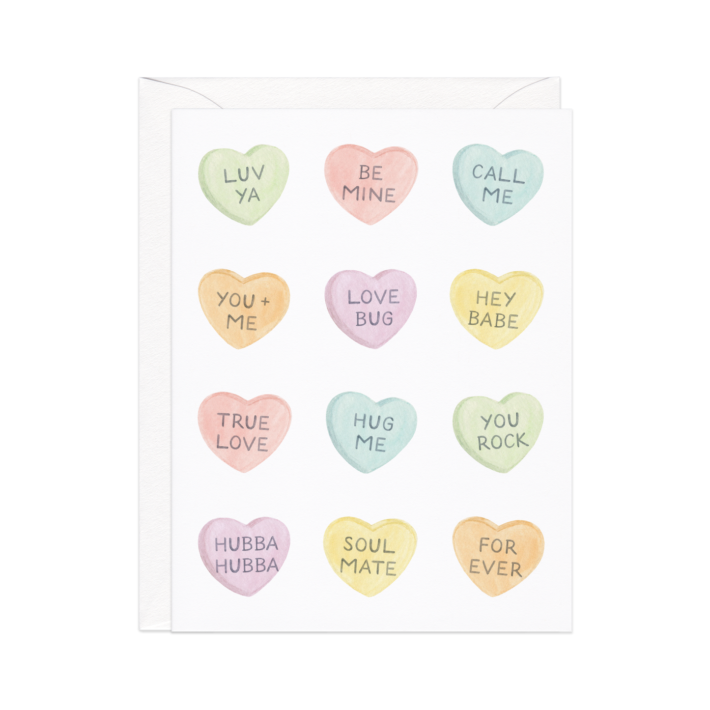 CANDY HEARTS VALENTINES CARD