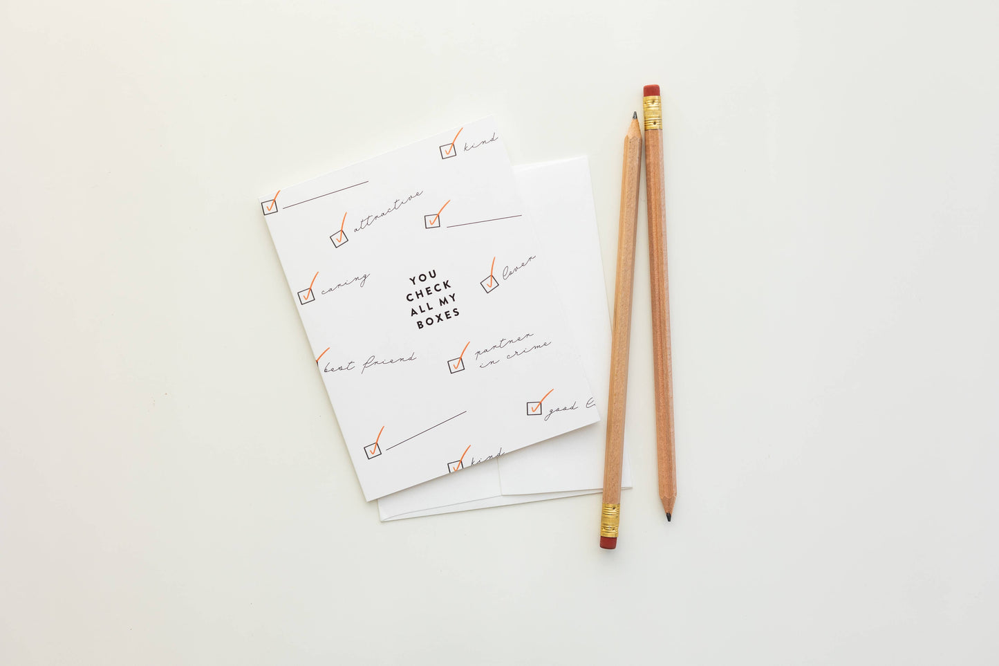 CHECK ALL MY BOXES GREETING CARD