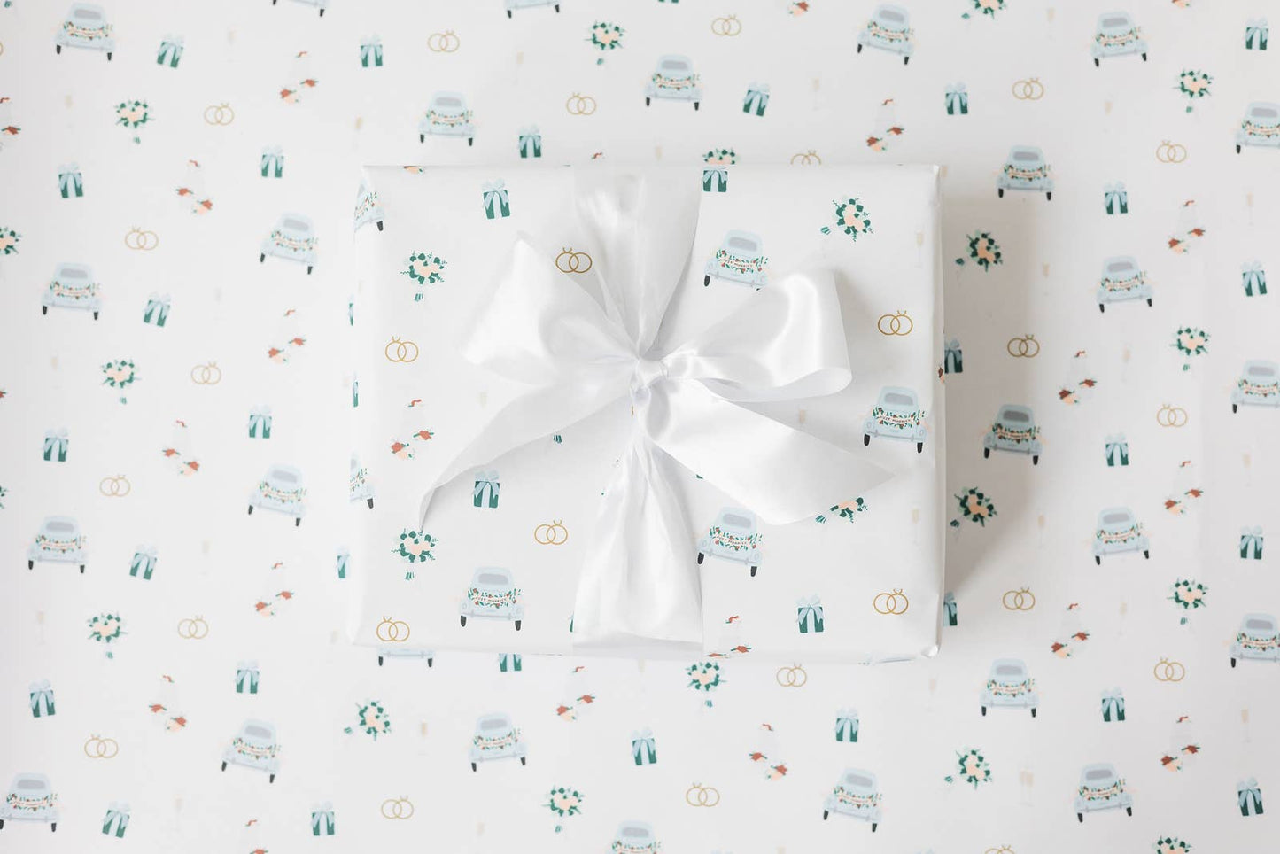 WEDDING PATTERN WRAPPING PAPER CONTINUOUS ROLL