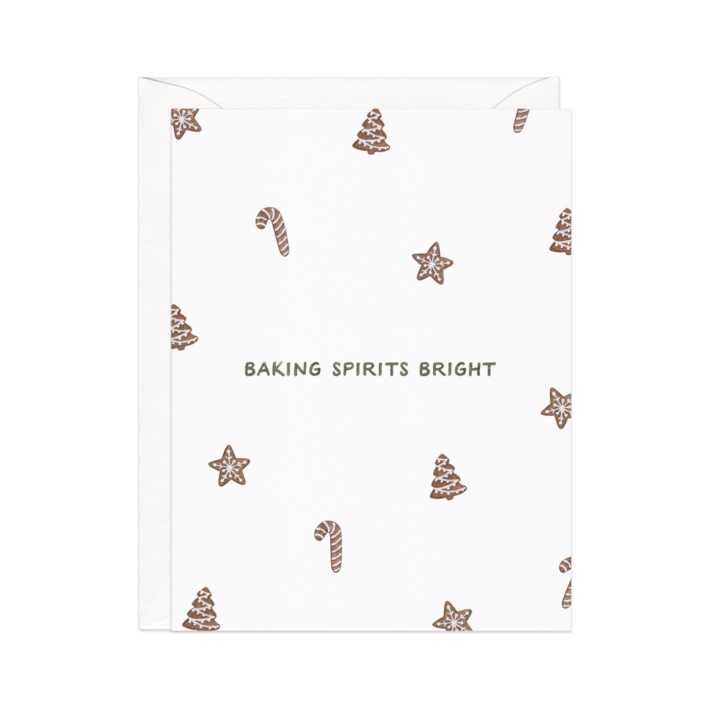 BAKING SPIRITS BRIGHT GINGERBREAD CHRISTMAS CARD