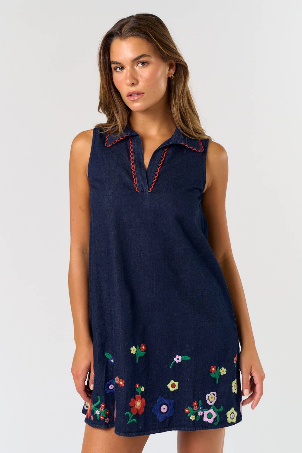 QUINN EMBROIDERED MINI DRESS