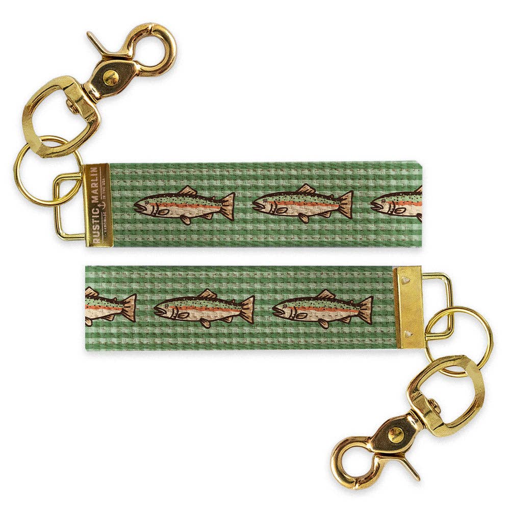 FISH GINGHAM KEYCHAIN