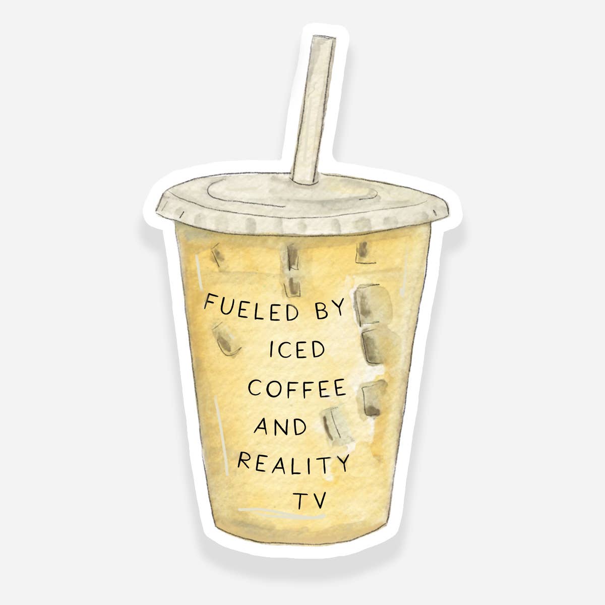 ICED COFFEE + REALITY TV VINYL STICKER