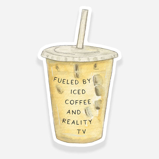 ICED COFFEE + REALITY TV VINYL STICKER