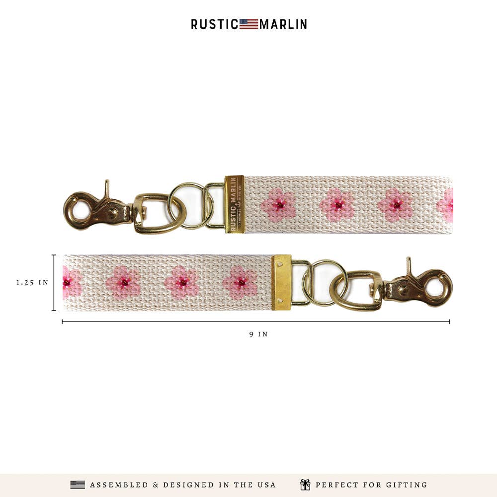 PINK FLORAL KEYCHAIN