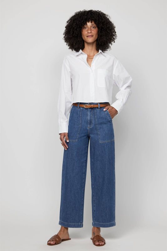 STACY MEDIUM WORN HIGH RISE RELAXED JEAN
