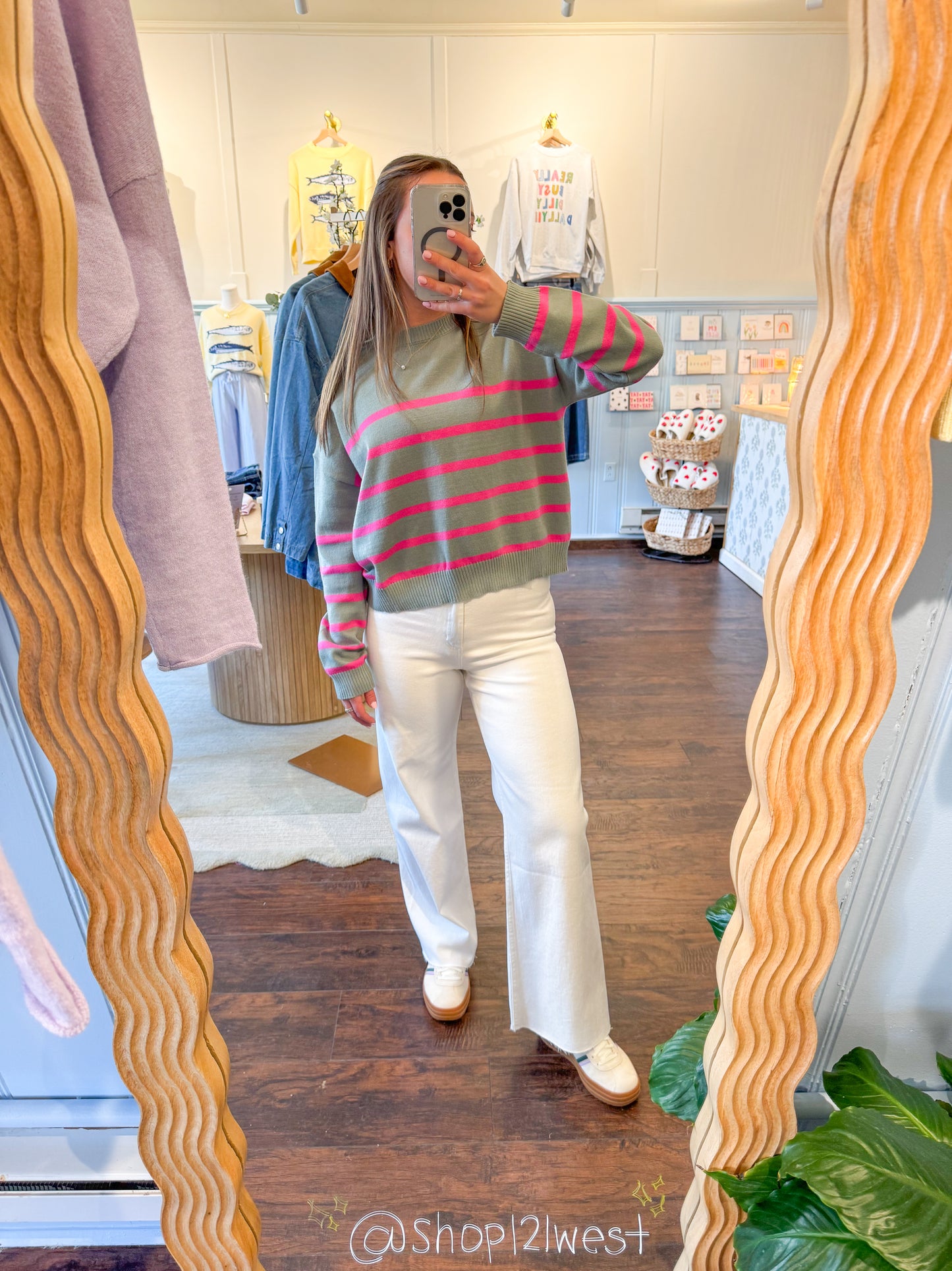FRESH START STRIPED SWEATER