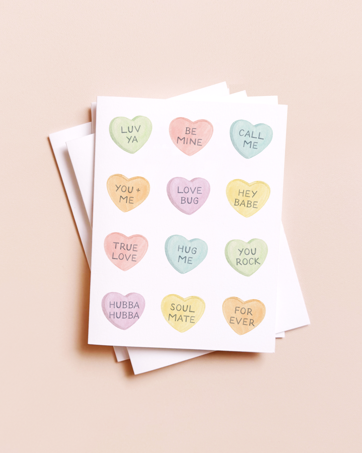 CANDY HEARTS VALENTINES CARD
