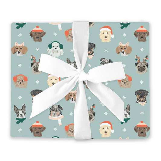 HOLIDAY DOGS WRAPPING PAPER CONTINUOUS ROLL