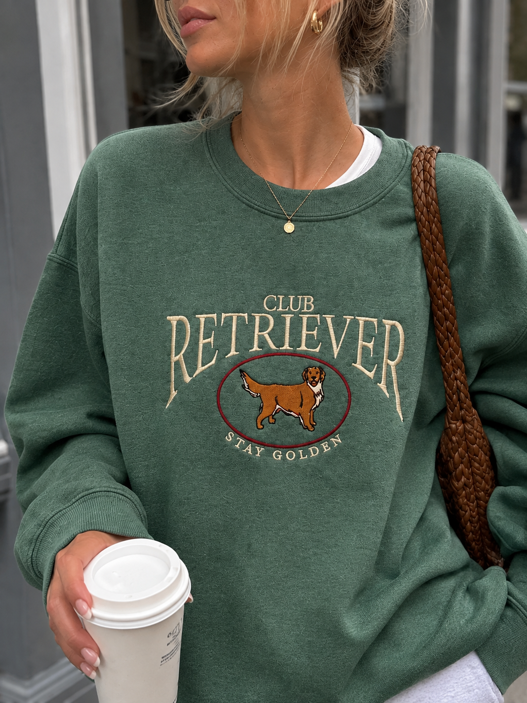 EMBROIDERED RETRIEVER CLUB SWEATSHIRT