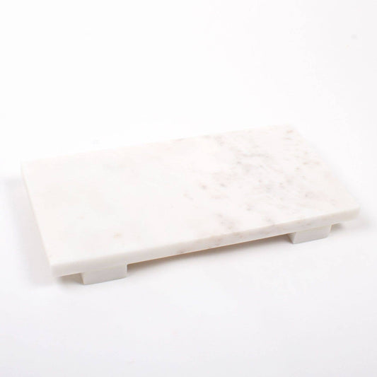 WHITE MARBLE CHEESE BOARD -LARGE