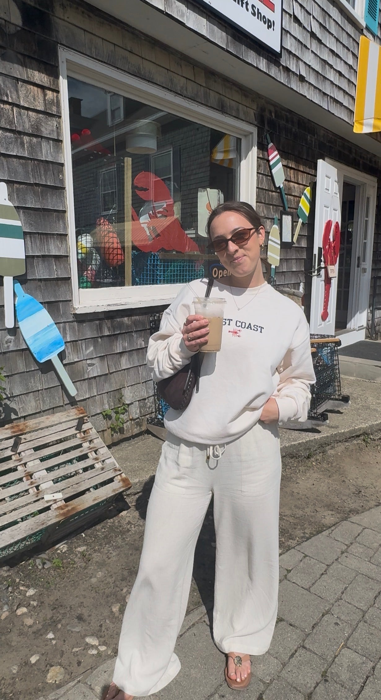 EMBROIDERED EAST COAST LOBSTER CREWNECK