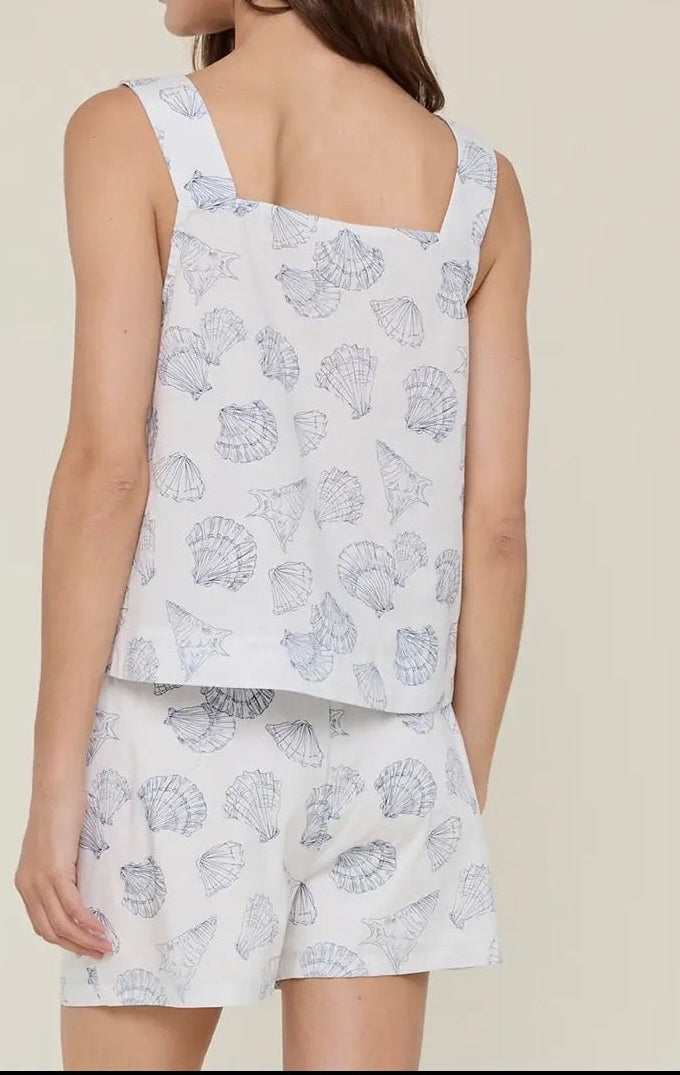 SEA AND SHELLS DRAWSTRING SHORTS