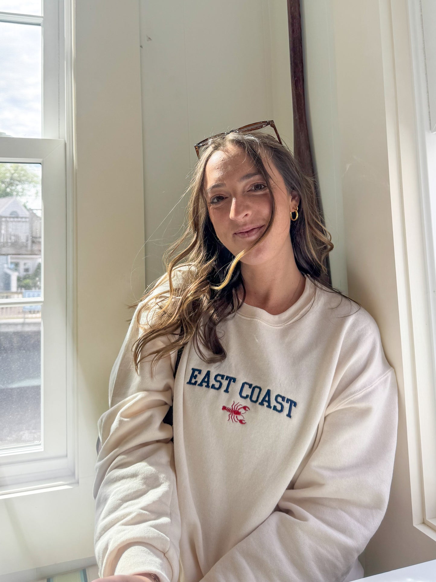 EMBROIDERED EAST COAST LOBSTER CREWNECK