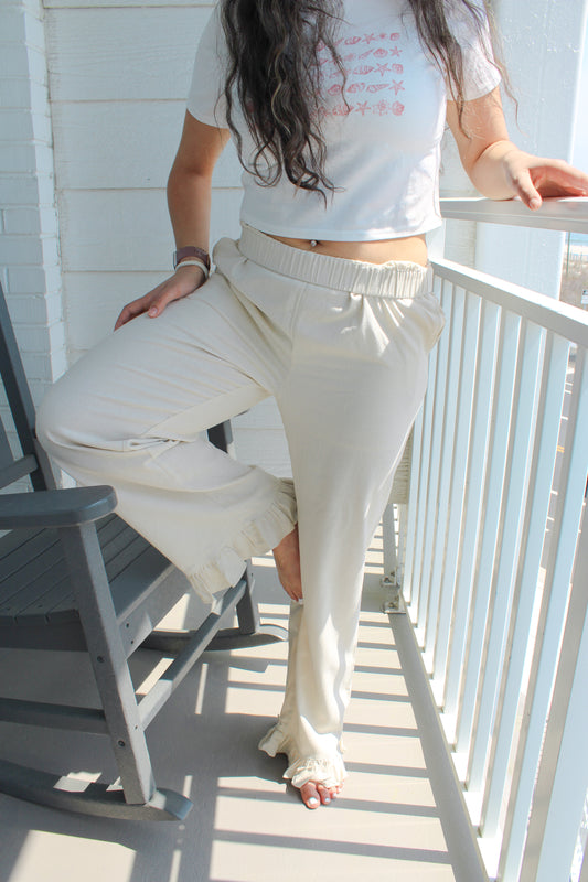 BY THE BAY RUFFLE HEM PANT