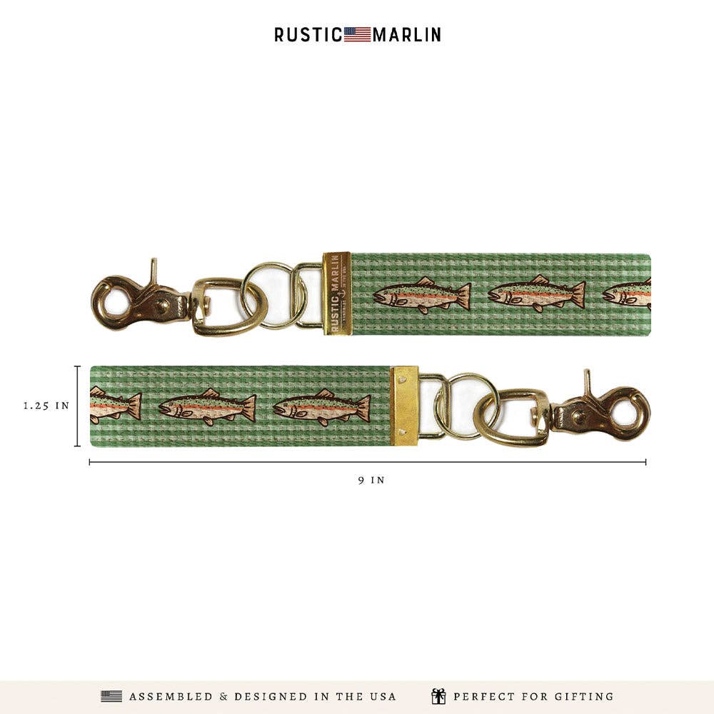 FISH GINGHAM KEYCHAIN