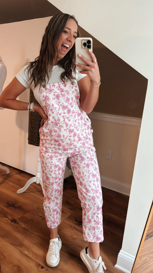 FLORAL OVERALL JUMPSUIT