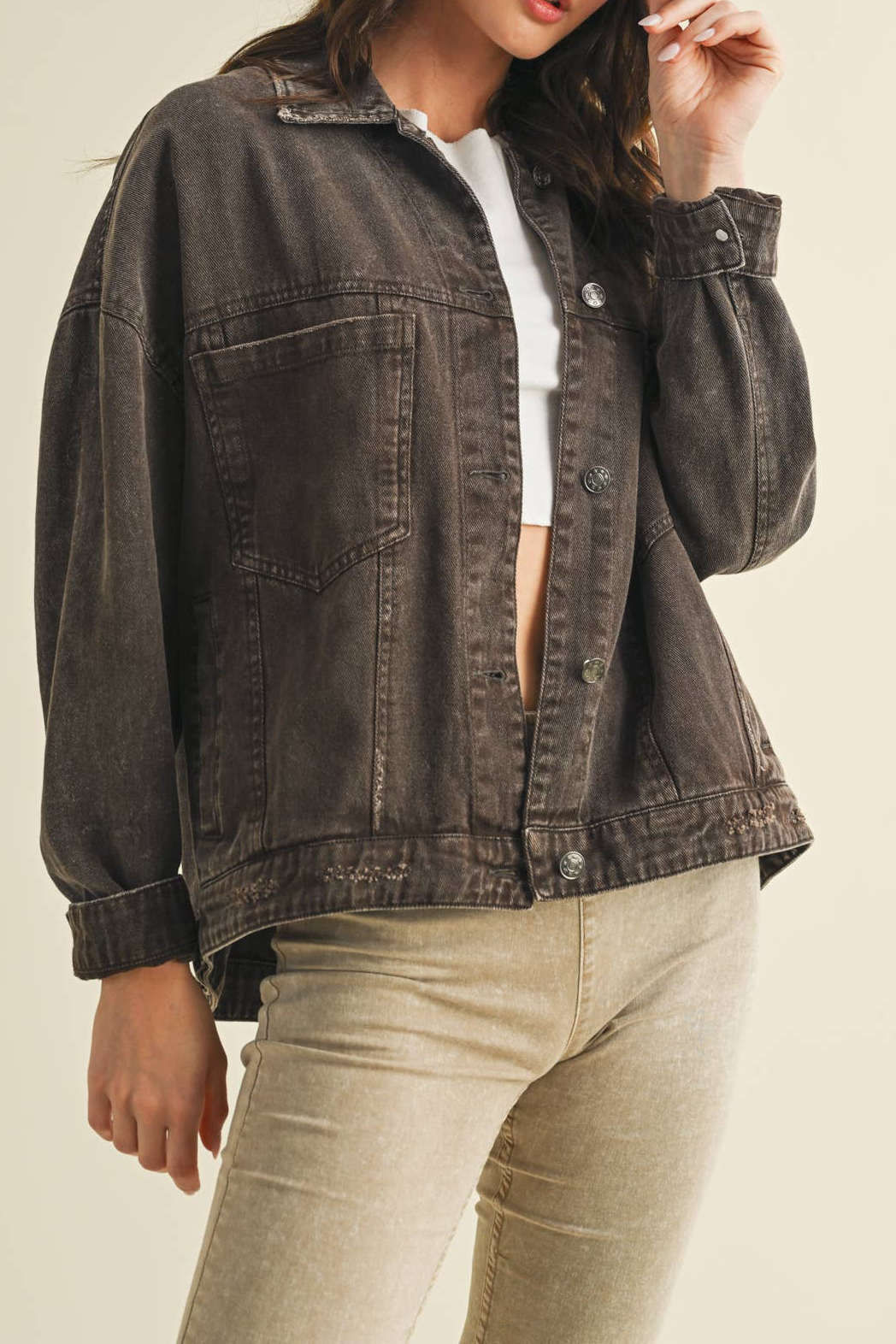 ESPRESSO PLEATED JACKET