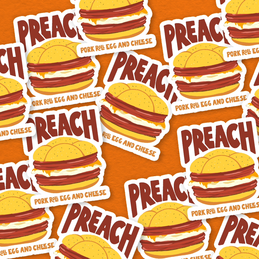 PORK ROLL EGG AND CHEESE STICKER