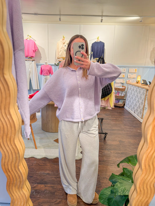 IN A LAVENDER MOOD CARDIGAN