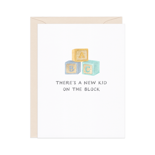 NEW KID ON THE BLOCK - NEW BABY CARD