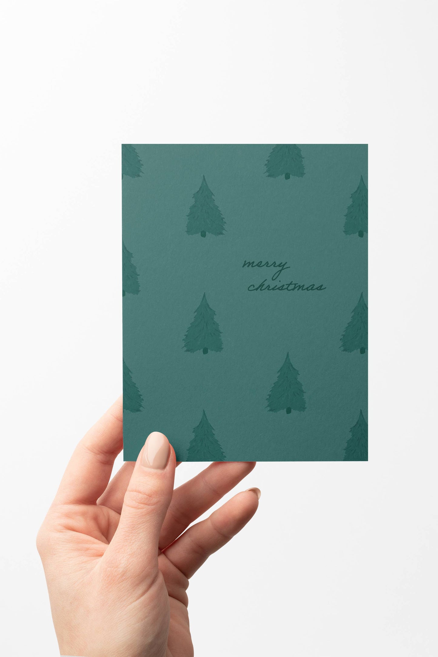 GREEN CHRISTMAS TREE CARD