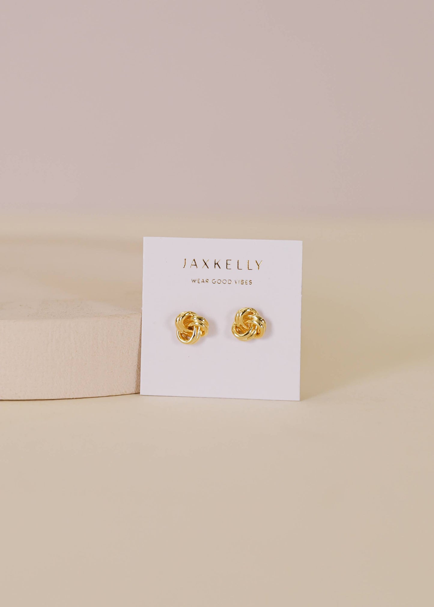 PETITE GOLD KNOT EARRINGS