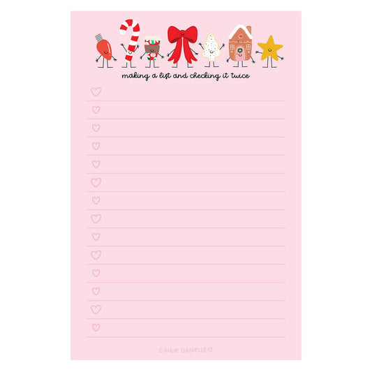 MAKING A LIST CHRISTMAS NOTEPAD