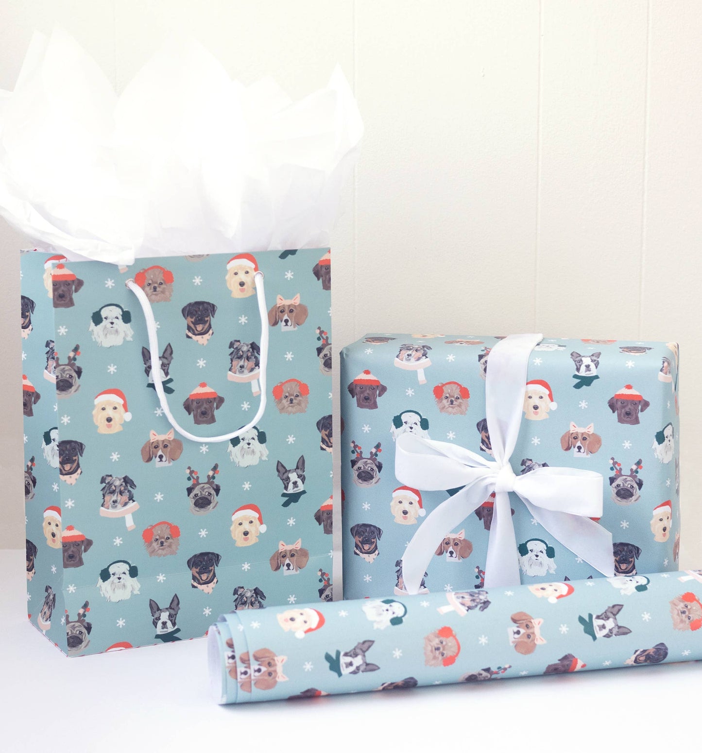 HOLIDAY DOGS WRAPPING PAPER CONTINUOUS ROLL